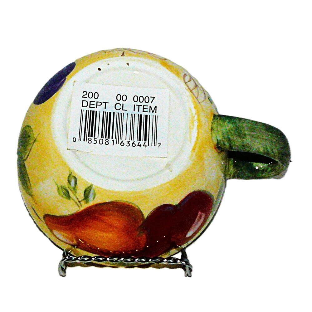 Vintage Fruit Hand-Painted Stackable Ceramic Tea For One Teapot & Cup Set - Picture 7 of 8